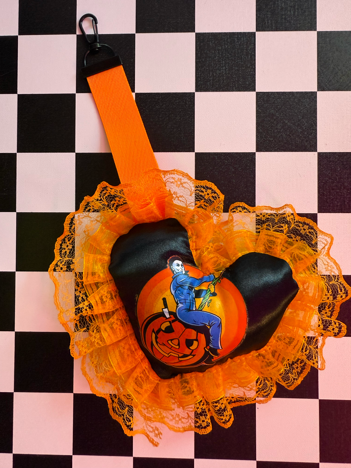 Wrecking Pumpkin Keychain