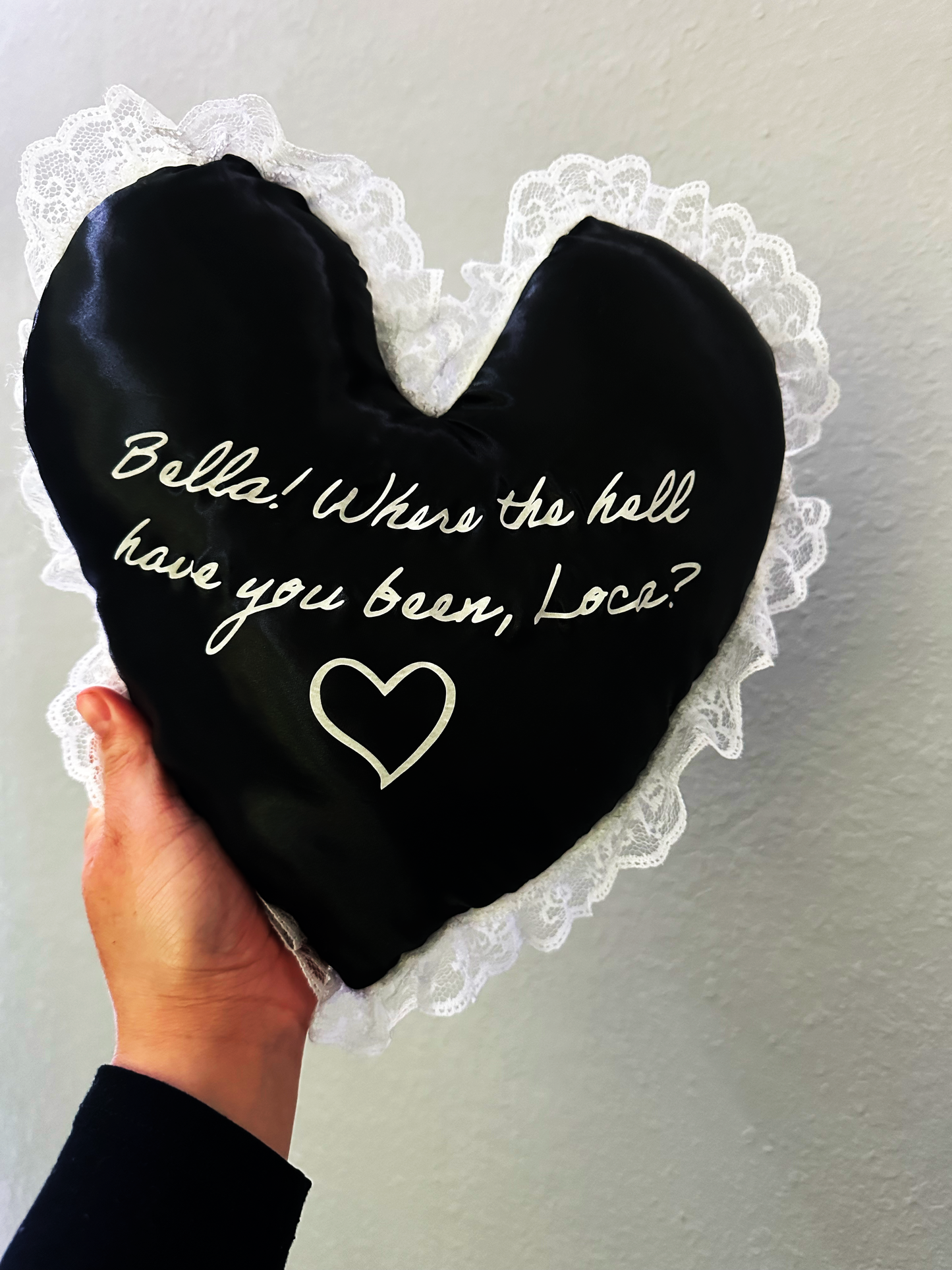 Bella! Where the hell have you been Loca? Pillow