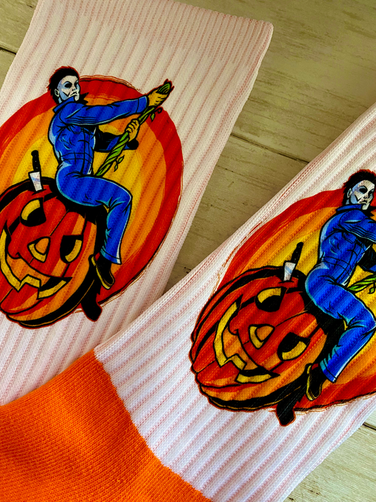 Wrecking Pumpkin Socks